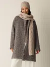Eileen Fisher Cotton & Recycled Cashmere Scarf In Neutral