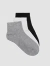 Eileen Fisher Cotton Ankle Sock 3-pack In Multi