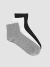 Eileen Fisher Cotton Ankle Sock 3-pack In Multi