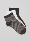 Eileen Fisher Cotton Ankle Sock 3-pack In Multi