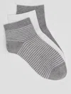 Eileen Fisher Cotton Ankle Sock 3-pack In Brown