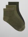 Eileen Fisher Cotton Ankle Sock 3-pack In Multi