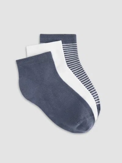 Eileen Fisher Cotton Ankle Sock 3-pack In Multi