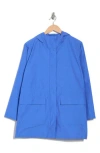 Eileen Fisher Cotton Blend Jacket In Blue