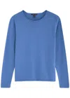 Eileen Fisher Cotton-blend Jumper In Blue