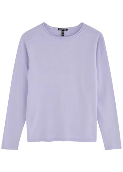 Eileen Fisher Cotton-blend Jumper In Lilac