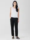 Eileen Fisher Cotton Blend Ponte Carrot Pant In Black