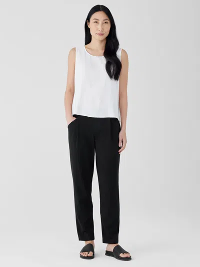 Eileen Fisher Cotton Blend Ponte Carrot Pant In Black