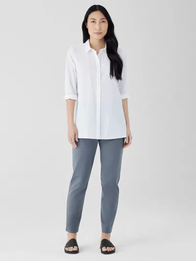 EILEEN FISHER COTTON BLEND PONTE SLIM PANT