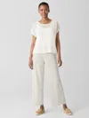 Eileen Fisher Cotton Blend Ponte Wide-leg Pant In White