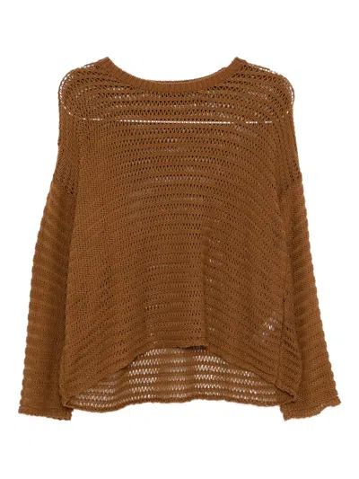 Eileen Fisher Cotton-cord Top In Brown