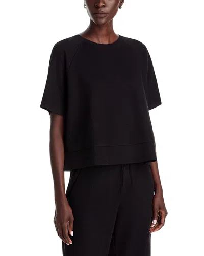 Eileen Fisher Cotton Crewneck Short Sleeve Tee In White