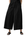 EILEEN FISHER COTTON CROPPED WIDE LEG PANTS