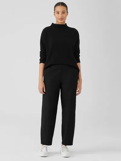 Eileen Fisher Cotton Hemp Lantern Pant In Black