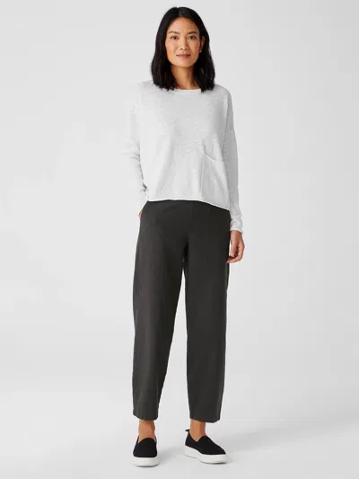 Eileen Fisher Cotton Hemp Lantern Pant In Gray