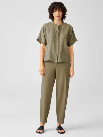 Eileen Fisher Cotton Hemp Lantern Pant In Green