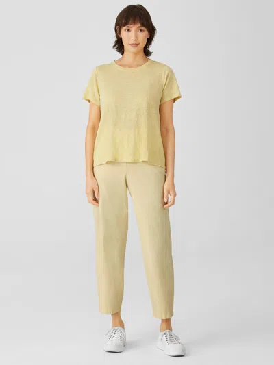 Eileen Fisher Cotton Hemp Lantern Pant In Yellow