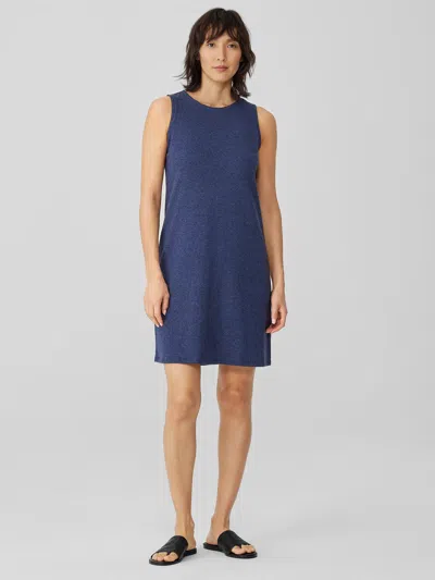 Eileen Fisher Cotton Hemp Melange Tank Dress In Purple