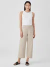 Eileen Fisher Cotton Hemp Straight Pant In Brown