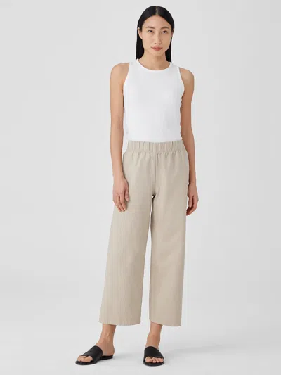 Eileen Fisher Cotton Hemp Straight Pant In Brown