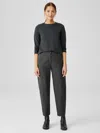 Eileen Fisher Cotton Hemp Stretch Lantern Pant In Gray