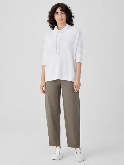 Eileen Fisher Cotton Hemp Stretch Lantern Pant In Gray