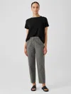 Eileen Fisher Cotton Hemp Stretch Lantern Pant In Green