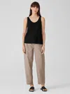 Eileen Fisher Cotton Hemp Stretch Lantern Pant In Purple