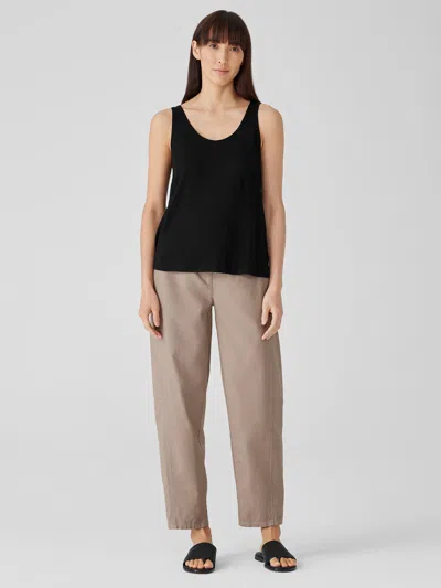 Eileen Fisher Cotton Hemp Stretch Lantern Pant In Purple