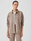 Eileen Fisher Cotton Hemp Stretch Shirt Jacket In Neutral