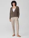 Eileen Fisher Cotton Hemp Stretch Tapered Pant In Neutral
