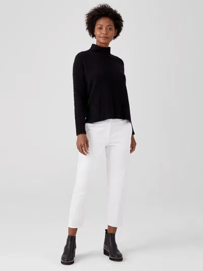Eileen Fisher Cotton Hemp Tapered Ankle Pant In White