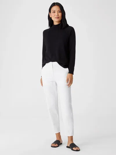Eileen Fisher Cotton Hemp Tapered Ankle Pant In White