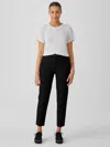 Eileen Fisher Cotton Hemp Tapered Pant In Black