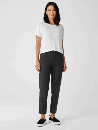 Eileen Fisher Cotton Hemp Tapered Pant In Gray