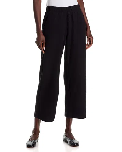 Eileen Fisher Cotton Knit Straight Ankle Pants In Yellow