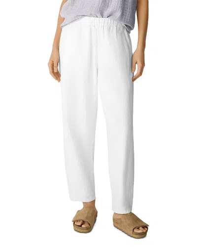 Eileen Fisher Cotton Linen Lantern Ankle Pants In Animal Print