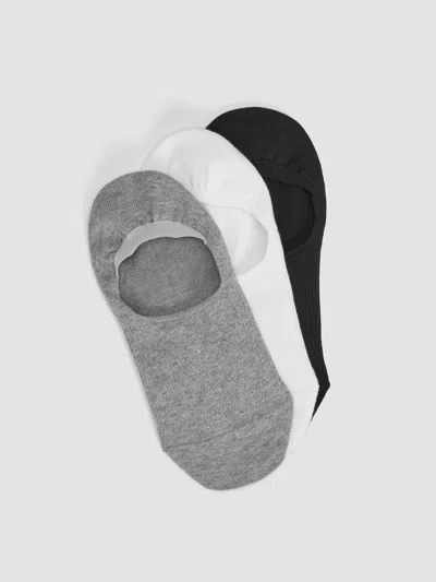 Eileen Fisher Cotton Low-profile Sock 3-pack In Black