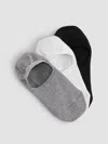 Eileen Fisher Cotton Low-profile Sock 3-pack In Gray
