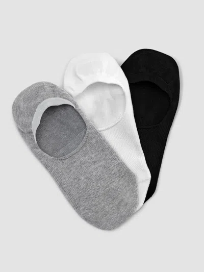 Eileen Fisher Cotton Low-profile Sock 3-pack In Black