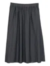 Eileen Fisher Cotton Midi Skirt In Gray