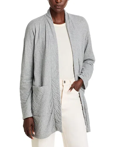 Eileen Fisher Cotton Open Cardigan In Moon