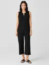 Eileen Fisher Cotton Ponte Jumpsuit In Black