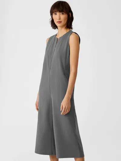 Eileen Fisher Cotton Ponte Jumpsuit In Gray