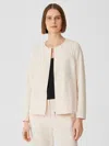 Eileen Fisher Cotton Ponte Zip-front Jacket In Neutral