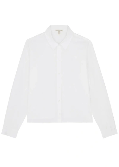 Eileen Fisher Cotton Poplin Shirt In White