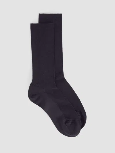 Eileen Fisher Cotton Rib Crew Sock In Gray