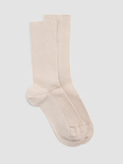 Eileen Fisher Cotton Rib Crew Sock In Haze