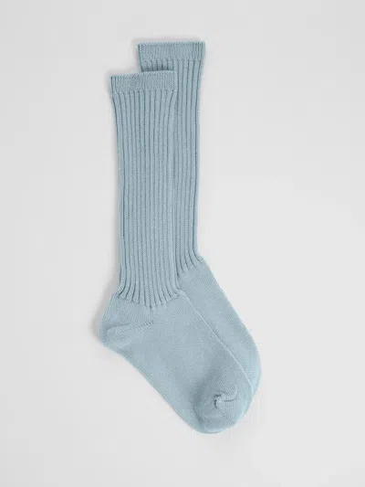 Eileen Fisher Cotton Scrunch Sock In Blue