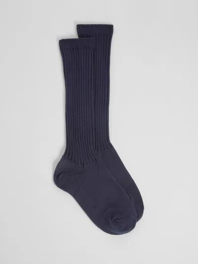 Eileen Fisher Cotton Scrunch Sock In Blue
